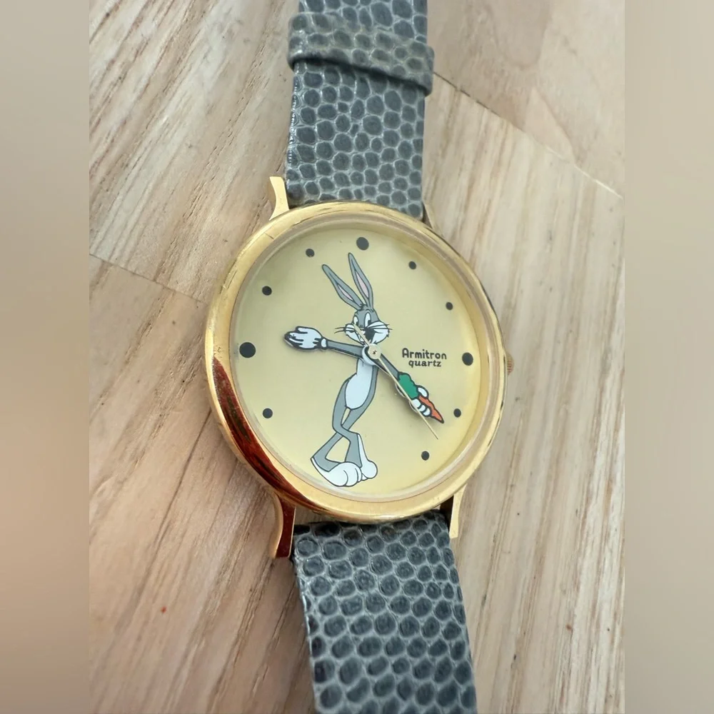 Vintage Armitron Warner bros looney tunes bugs bunny watch NEW BATTERY